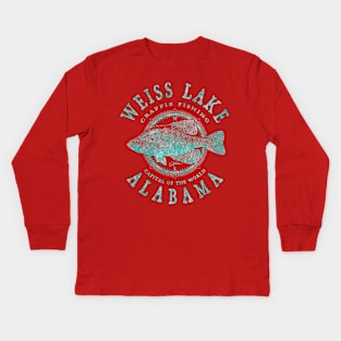 Weiss Lake, Alabama, Crappie Fishing Kids Long Sleeve T-Shirt